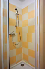apartmán: sprchový kout v koupelně
