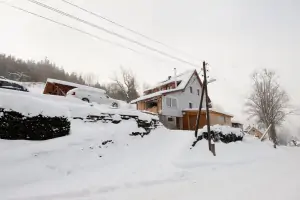 chalupa Tanvald v zimě