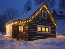 chata Olešnice v Orlických horách v zimě