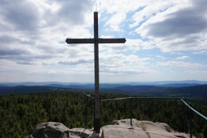 hora Jizera - kříž na vyhlídce