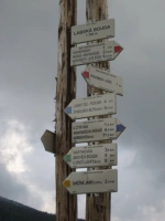 turistický rozcestník u Labské boudy