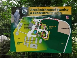 Plán areálu záchranné stanice Pasíčka
