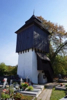 zvonice roubeného kostela ve Slavoňově