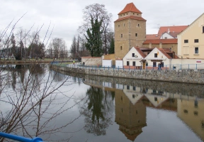 Čtyřpatrová hradní věž Železná panna - České Budějovice