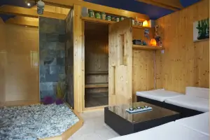 relaxační chata s finskou saunou