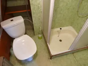 část č. 3 - koupelna se sprchovým koutem, WC a umyvadlem