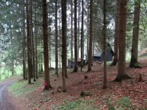 chata Pořešín - pohled o lesa