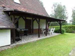 chata Lipno nad Vltavou - zastřešená terasa