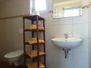 koupelna č. 2 - koupelna se sprchovým koutem, umyvadlem a WC