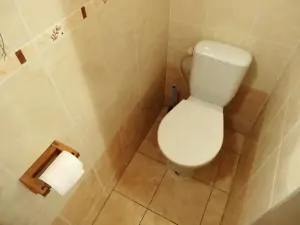část č. 2: koupelna se sprchovým koutem, WC a umyvadlem v podkroví