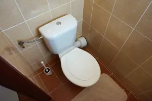 samostatné WC v přízemí je přístupno přes koupelnu