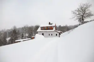 chalupa Tanvald v zimě