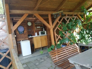 pergola s venkovním posezením