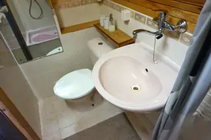 WC a umyvadlo v koupelně