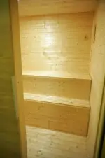 finská sauna v suterénu