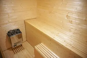 sauna přímo v chalupě je hostům plně k dispozici