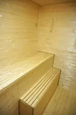 finská sauna v suterénu chalupy