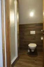 koupelna se sprchovým koutem, miniumyvadlem a WC