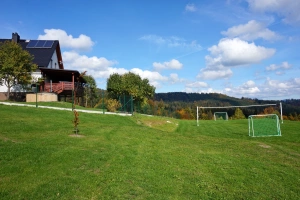 hřiště u chalupy Bukovec (fotografie ještě před oplocením)