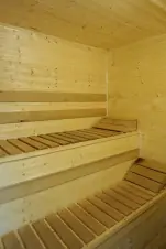 pravá část chalupy - finská sauna