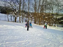 v zimní sezóně je na pozemku k dispozici lyžařský vlek