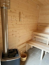 finská sauna na dřevo