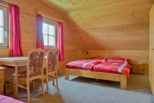 ložnice se 2 dvojlůžky v podkorví