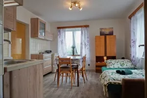 kuchyně s jídelním koutem a rozkládacím gaučem (1 přistýlka)