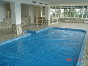Bazén má rozměry 5 x 9 x 1,4 m