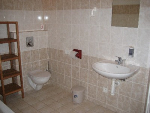 Koupelna s vanou, WC a umyvadlem