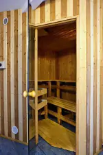 sauna v suterénu chaty