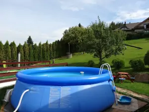 na zahradě je k dispozici bazén 