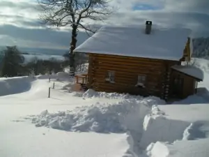 Zima u chaty Valteřice