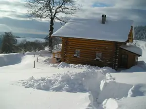 chata Valteřice v zimě
