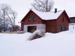 chata Vrchlabí v zimě