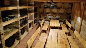ve sklepních prostorech je k dispozici vinárna s posezením a vinotékou