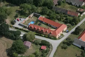 letecký pohled na chalupu Nová Ves