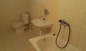 koupelna s vanou, WC a umyvadlem